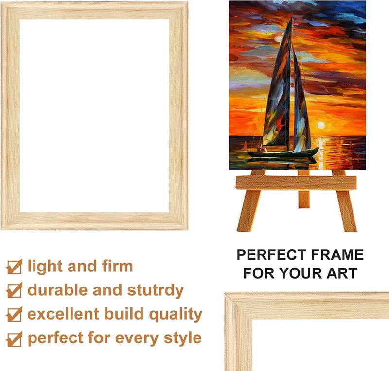 EVNEED 2 Pack DIY Canvas Stretcher Bars 16x20 Inch Canvas Frame - Easy to Assemble,Gallery Wrap Oil Frame Kits Canvas Wood Stretcher Bars for Oil Paintings, Prints, Paint by Numbers & Posters - Image 5